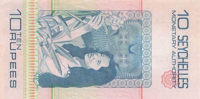 Seychellen p.23 10 Rupees 1979